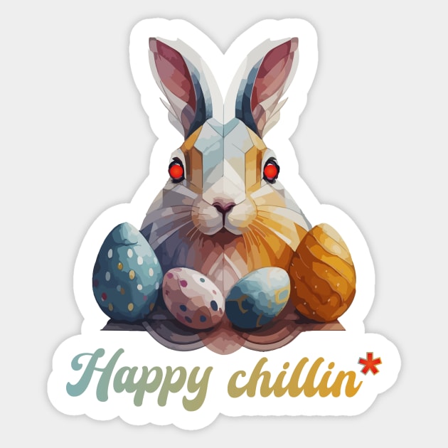 Chillin' Easter Nightmare Sticker by ArtMichalS
